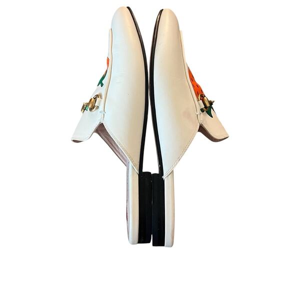 Gucci Princetown Leather Strawberry Slip on Horsebit Loafer Mules EU 38.5 US 8.5 - Picture 9 of 14